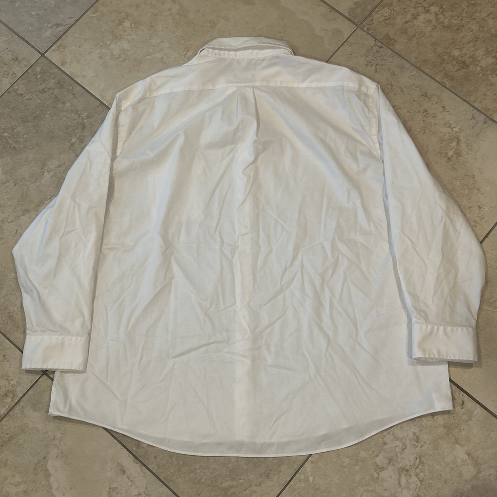 Lauren Ralph Lauren Black Label Shirt M 4XL White Solid Long Sleeve Button Down - Picture 9 of 10